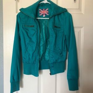 Teal Moto Jacket